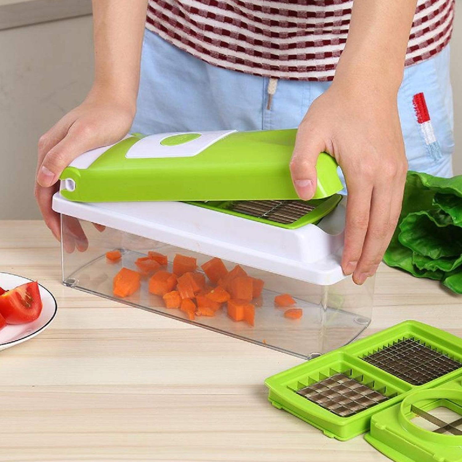 7127 9in1 Stainless Steel Multipurpose Vegetable and Fruit Slicer Chopper For Home & kitchen Use DeoDap 7127 9in1 Stainless Steel Multipurpose Vegetable and Fruit Slicer Chopper For Home & kitchen Use DeoDap